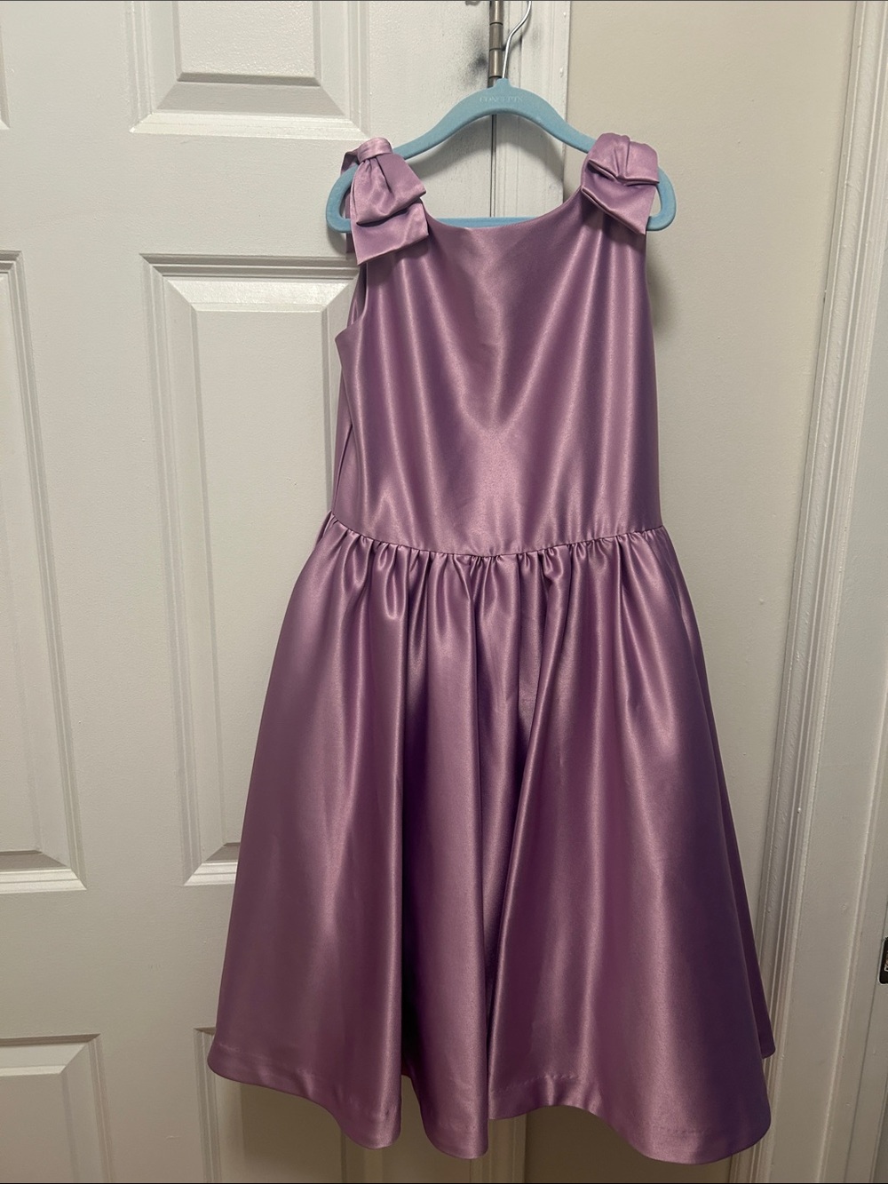 Janie and Jack Shimmer Lilac Bow-Shoulder Party Dress